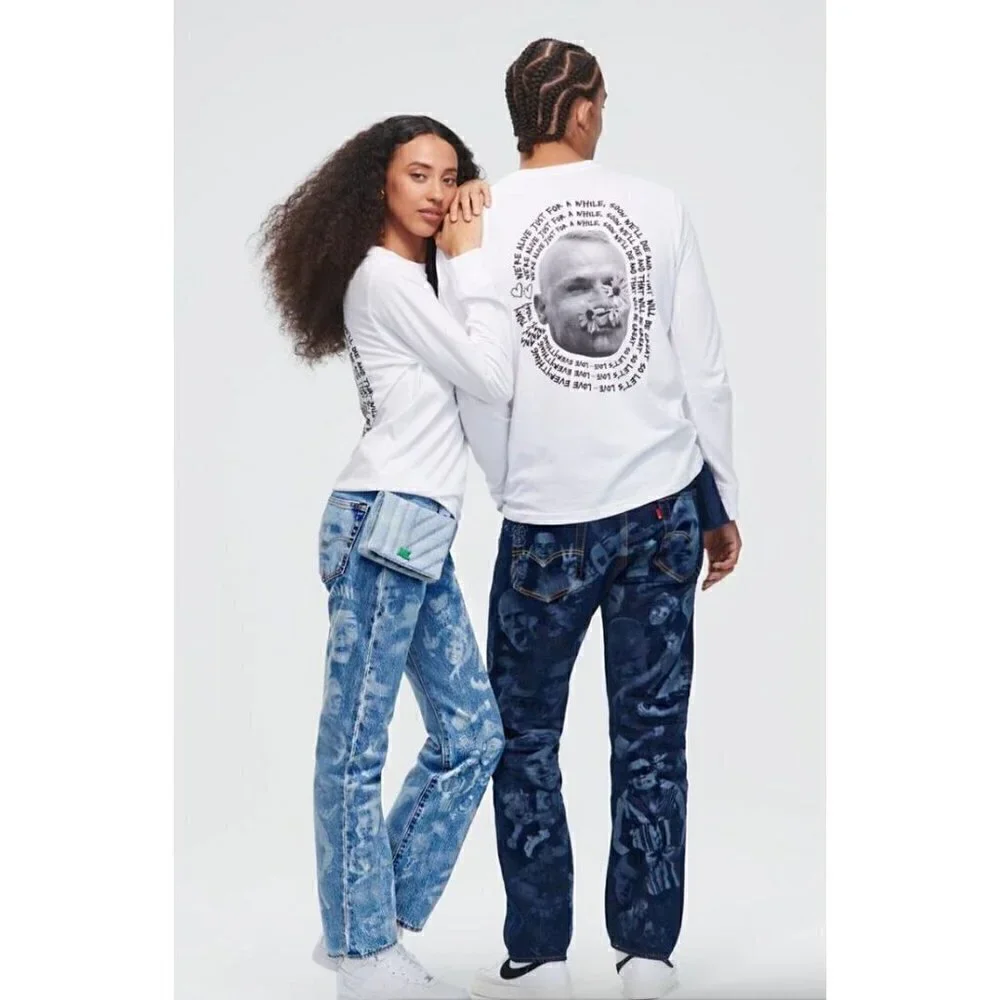 Levi's x Melody Ehsani White Face Long Sleeve T-Shirt XS